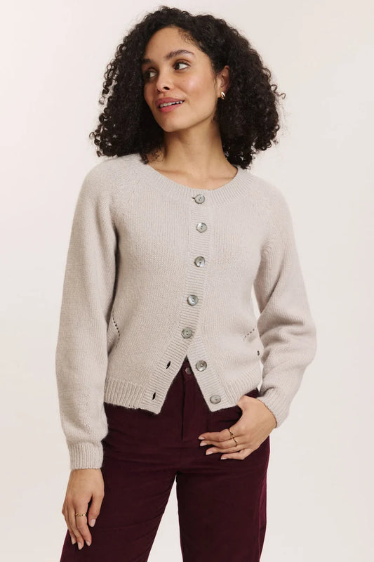 Cardigan in Steingrau von Tranquillo