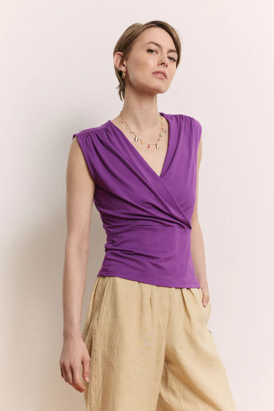 Jerseytop in sparkling grape von Tranquillo