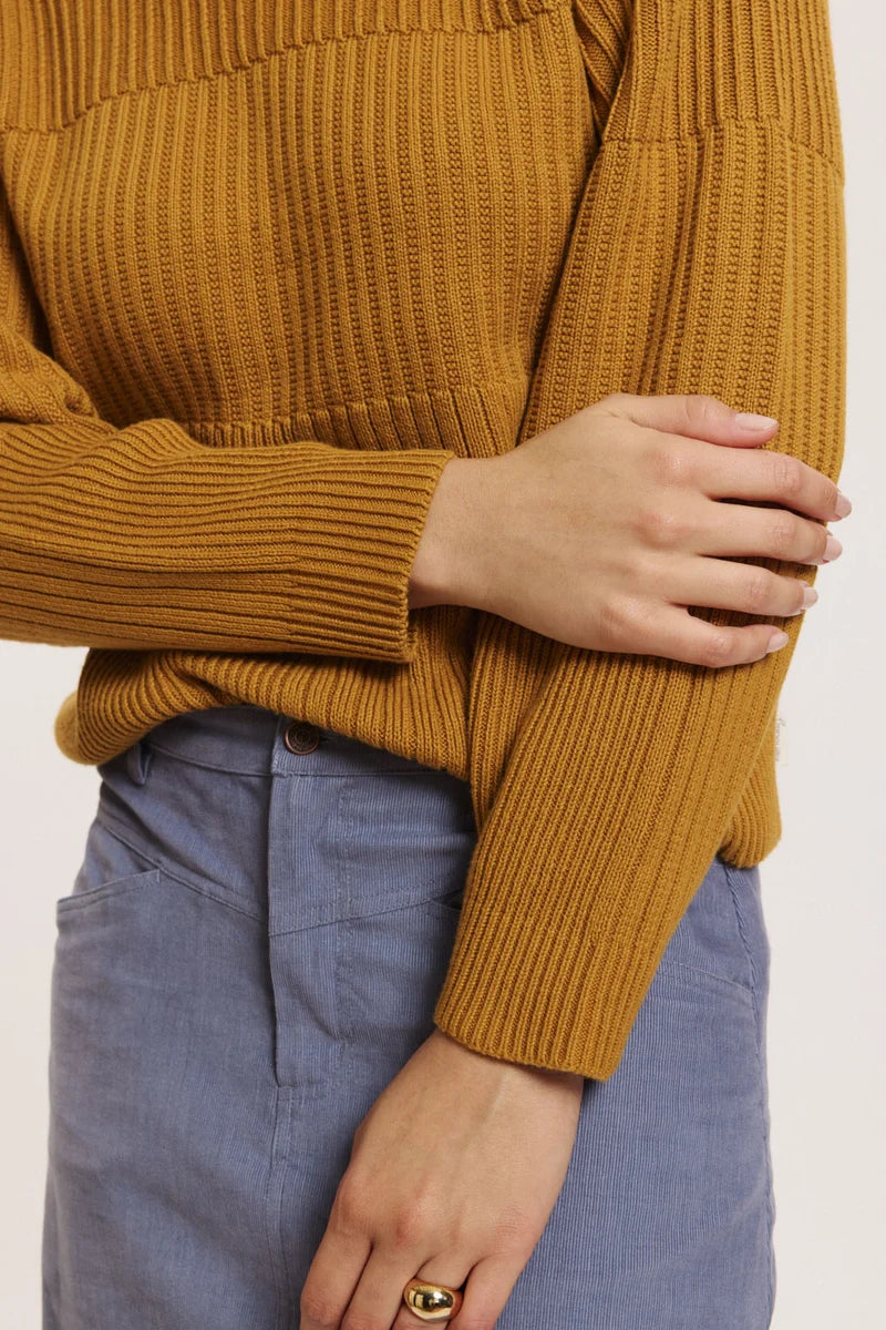 Strickpullover in Camel von Tranquillo