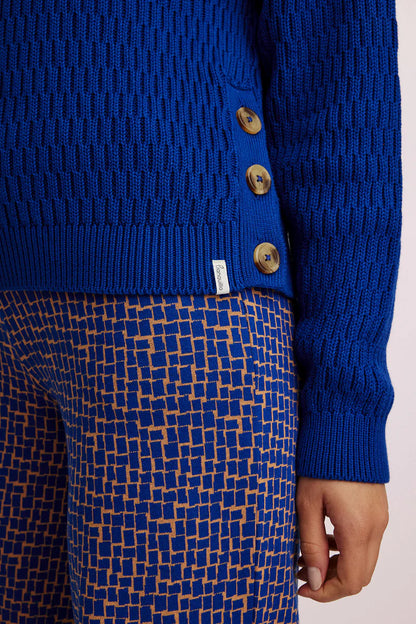 Jacquard-Pullover in Tintenblau von Tranquillo