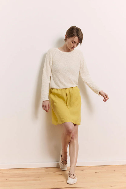 Gestrickter Pullover in weiss von Tranquillo