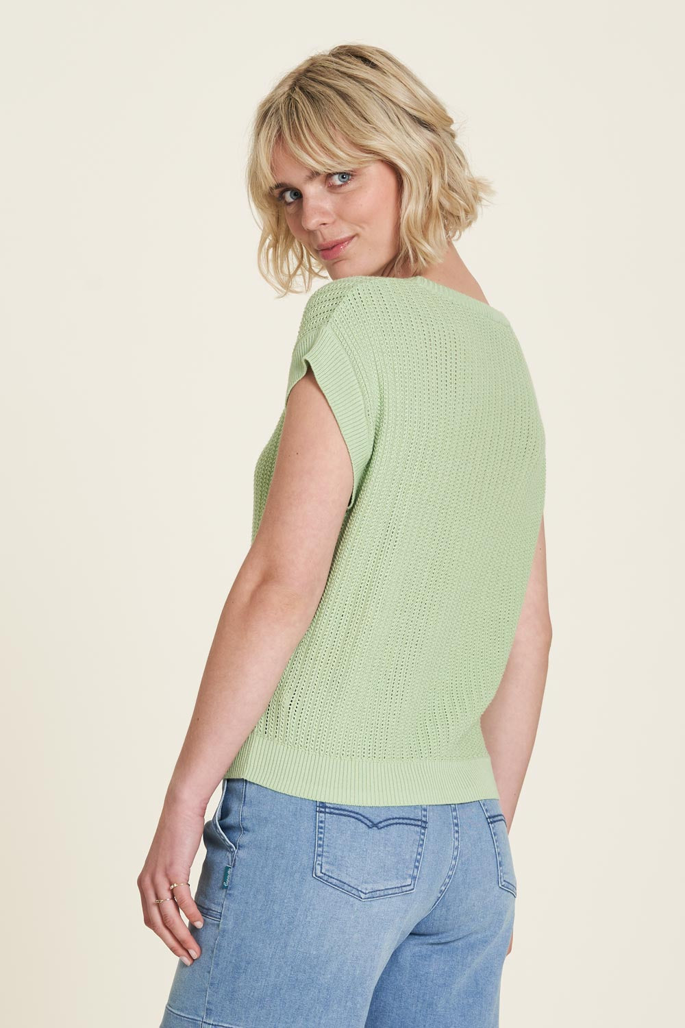 SALE: Strick-Shirt in Topaz Green von Tranquillo