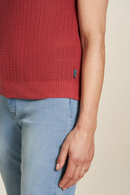 SALE: Strick-Shirt in Mineral Red von Tranquillo
