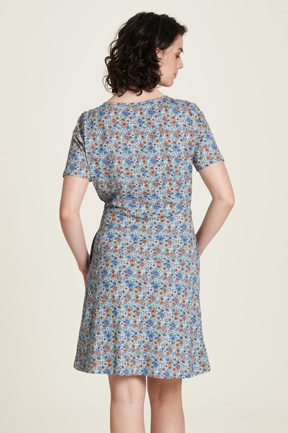 SALE: Jerseykleid mit Taschen mit Gartenmuster von Tranquillo