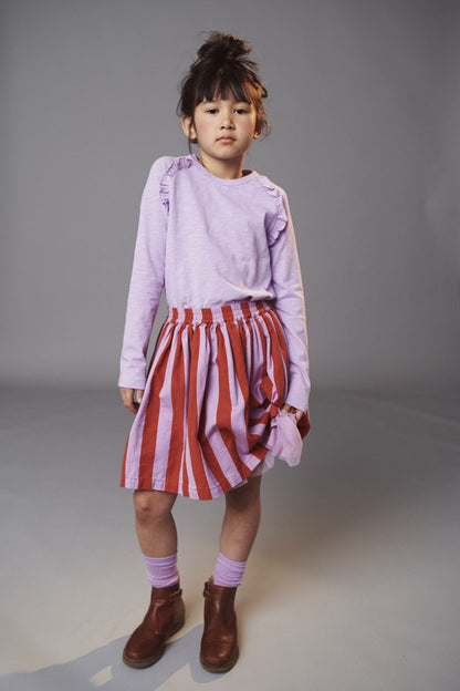 SALE: Langarm-Shirt mir Rüsche in Lila von Lily Balou