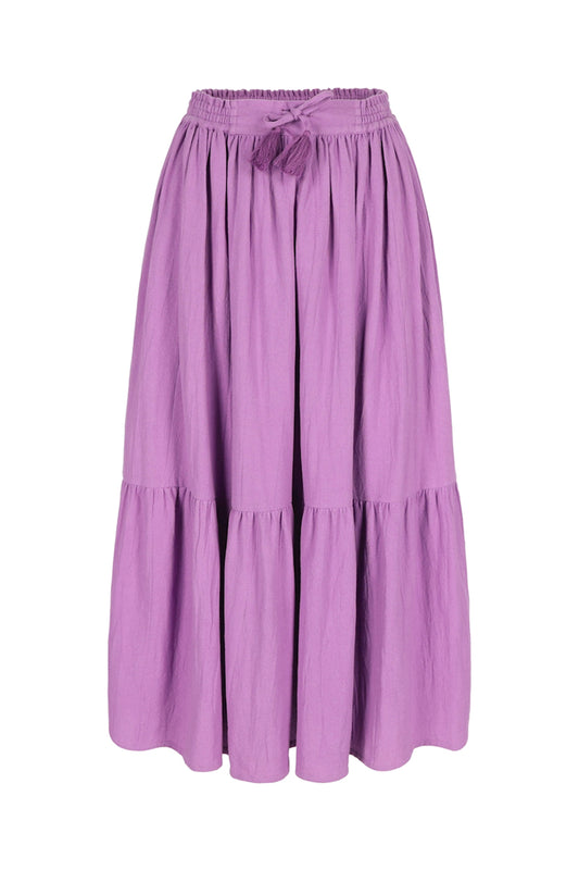 SALE: Langer Jupe in Maulbeer-Violet von Lily Balou