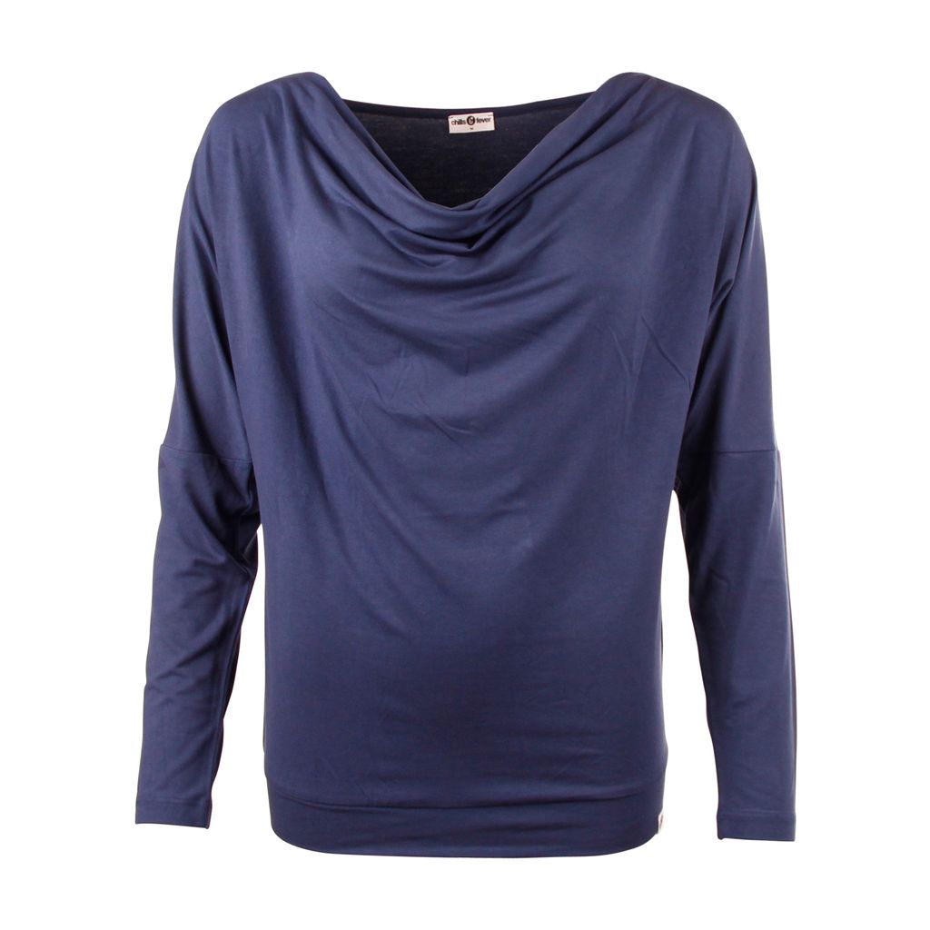 Wasserfall-Shirt in Dress Blue von Chills&Fever