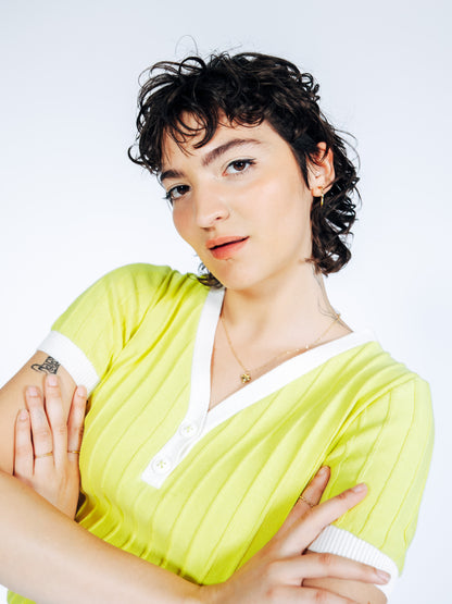 Strickshirt in Canary Yellow von Mademoiselle YéYé