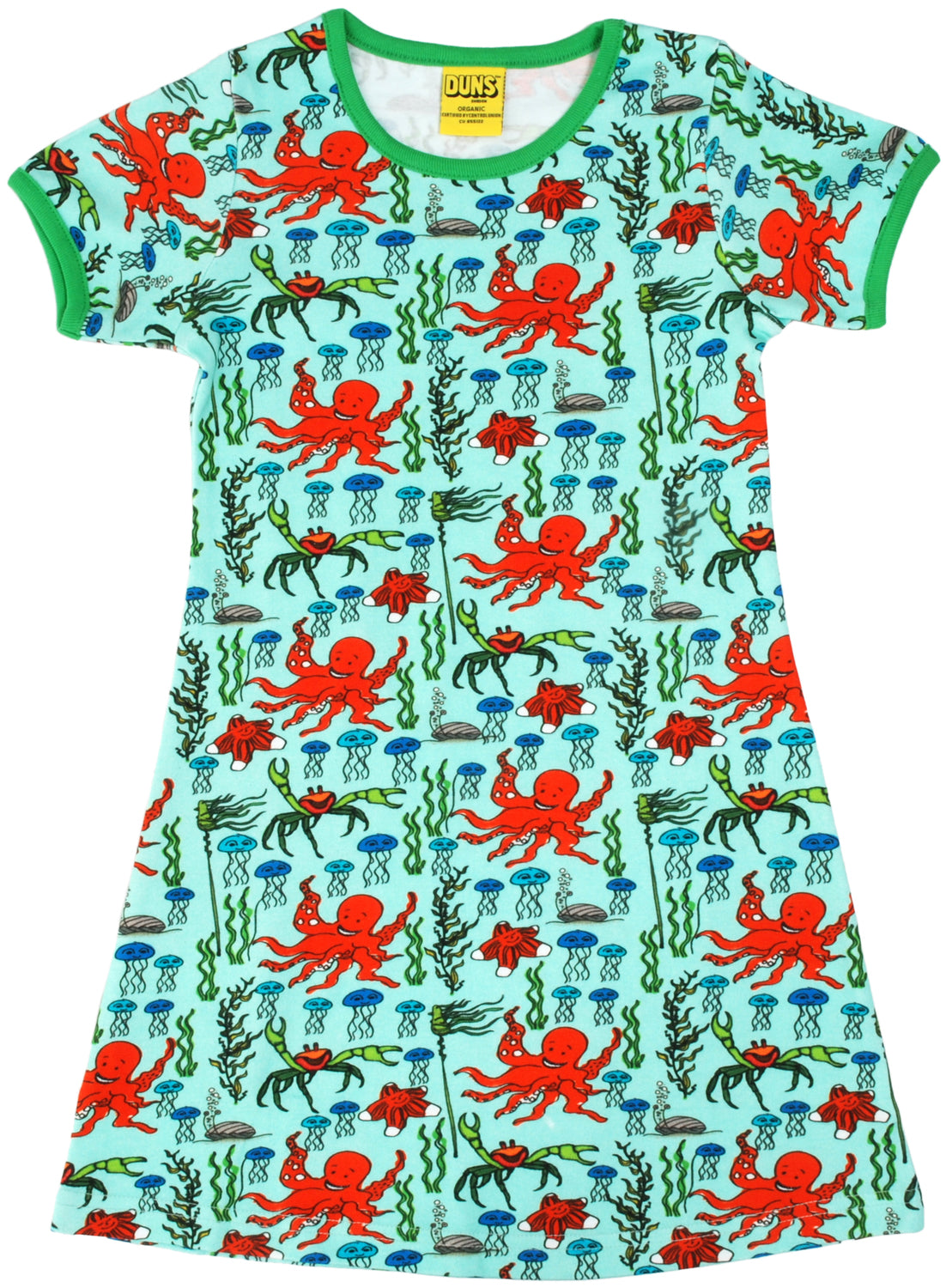 SALE -50%: Kurzarm-Kleid mit Tintenfisch von DUNS