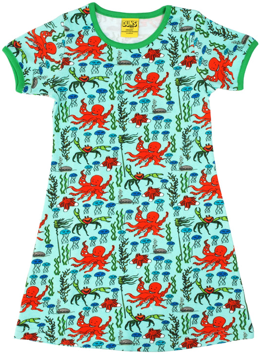 SALE -50%: Kurzarm-Kleid mit Tintenfisch von DUNS