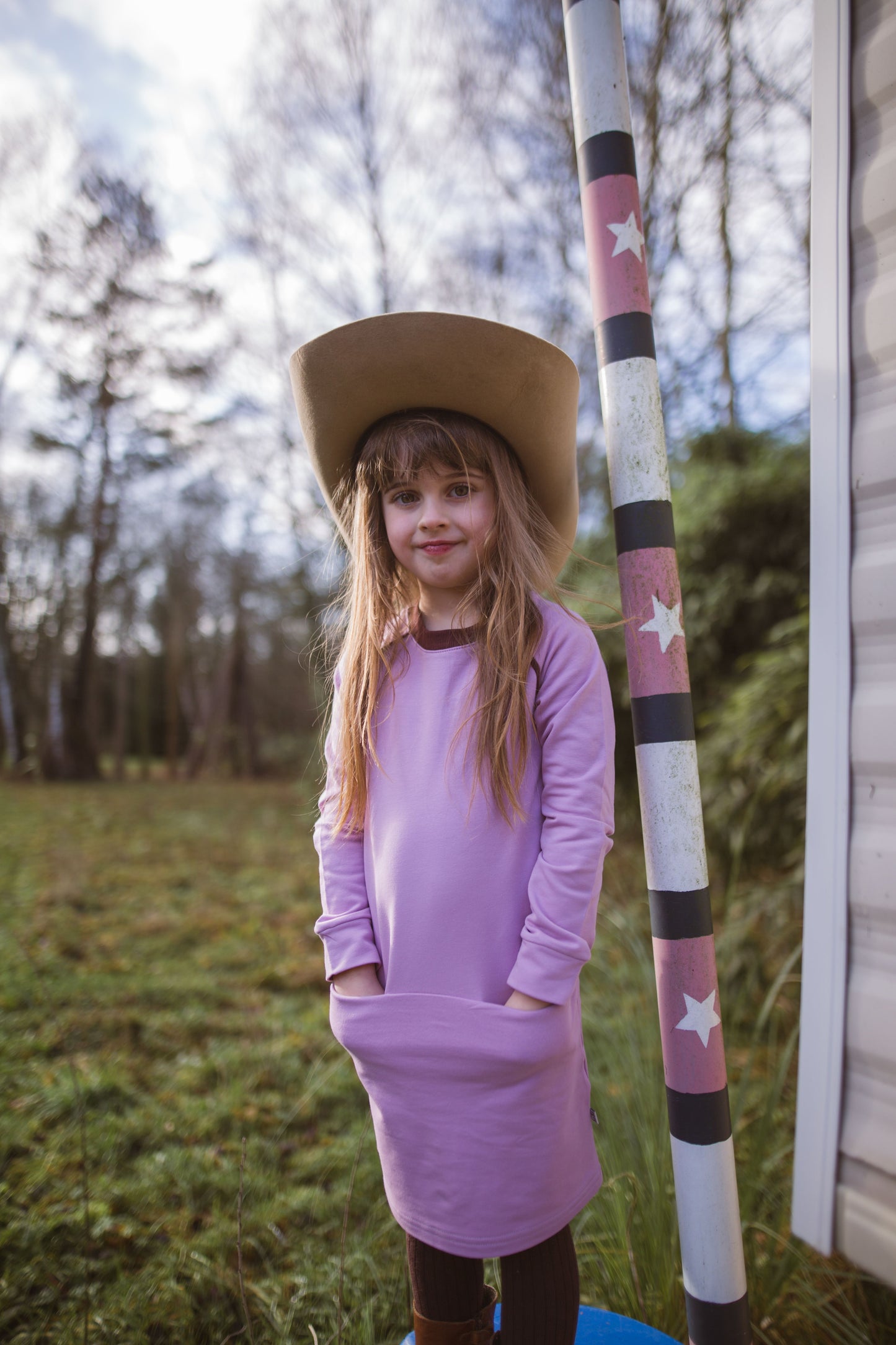 SALE: Langarmkleid in Lavendel von Baba