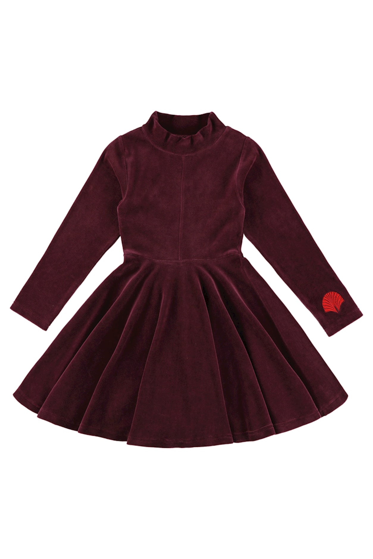 SALE: Velours-Kleid uni Grape Wine von Lily Balou