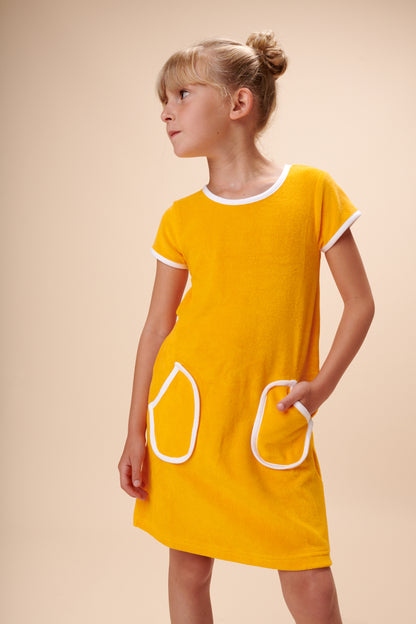SALE: Frottée-Kleid in Maulbeere von Lily Balou