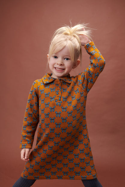Jacquard-Kleid mit Schmetterling